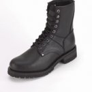Ladies Plain Biker Boots w/ Lace Up Front