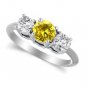 Three Stone Ring 1.00 Carat Diamond Ring in 14K Gold