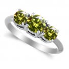 Three Stone Ring 0.50 Carat Diamond Ring 14K Gold