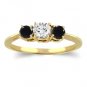 Three Stone Ring 0.50 Carat Diamond Ring in 14K Gold