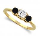 Three Stone Ring 1.00 Carat Diamond Ring in 14K Gold