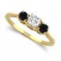 Three Stone Ring 1.00 Carat Diamond Ring in 14K Gold