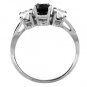 Three Stone Ring 0.35 Carat Diamond Ring in 14K Gold
