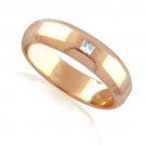 0.07 Carat VS Diamond mens Band 18K Gold