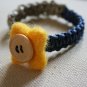 Yellow felt star macrame bracelet