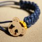 Little bear blue macrame bracelet