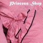 Pink Bed Set w/ Sm Black poker dots & bow Set of 4 Size B (1.8 x 2m)