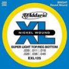 D'Addario EXL125 Super Light Top/Regular Bottom 9-46 Set of 3