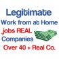 Legitimate Work from at Home jobs Real Companies 40 + Real Co.
