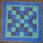 Baby Quilt Boy or Girl Handmade Blue mixed Curious George