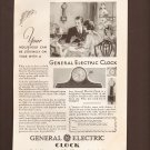 General Electric Clock Vintage 1931 Christmas Ad, Dinner Scene