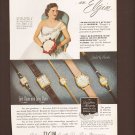 Elgin Watch Old 1949 Magazine Ad