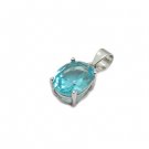 STERLING SILVER MARCHBIRTHSTONE PENDANT