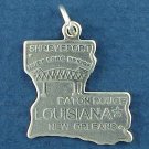 State of Louisiana  Sterling Silver Charm Pendant