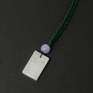 White Square Jade Necklace - MJNL0049