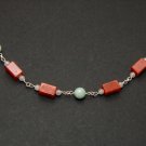 Red Jade Silver Necklace - MJNL0034