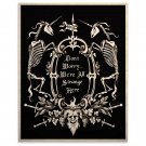 Gothic Art Print Undead Unicorns Dark Macabre Wall Decor Memento Mori Gothic Art Print Undead Unicorns Dark Macabre Wall Decor Memento Mori