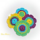 Crochet Flowers ref: X163(4 flowers)