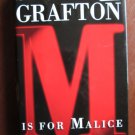 M Is For Malice by Sue Grafton  1996 1st Edition