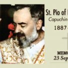 ST PIO OF PIETRELCINA - PADRE PIO PRAYER CARD PC#26