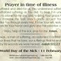 Prayer for the Sick Holy Card PC#90