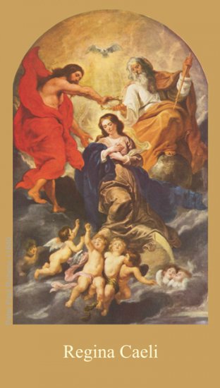 Regina Caeli Latin/English Prayer Card PC#166