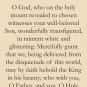 Feast of the Transfiguration Holy Card PC#311