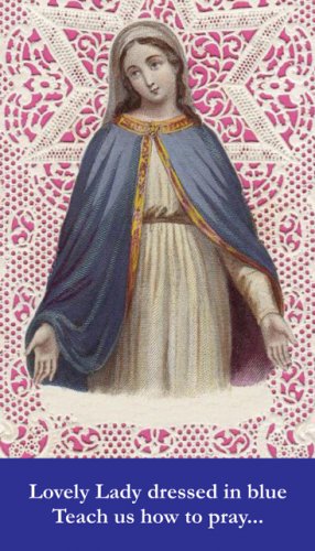 Lovely Lady Dressed in Blue Prayer Card PC#312