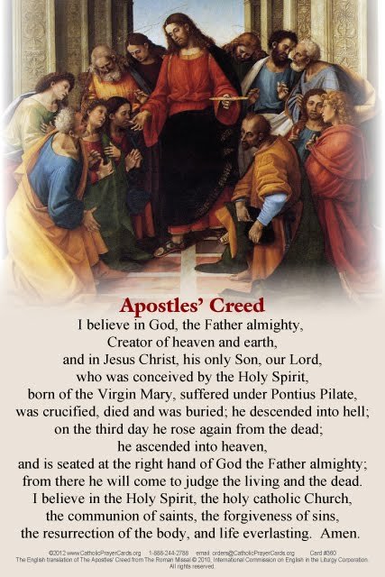 NEW Bilingual Apostles' Creed (WITH UPDATED ENGLISH TRANSLATION) card #360
