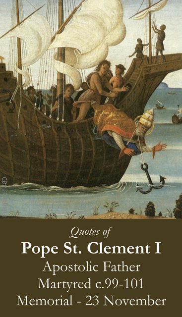 POPE ST CLEMENT I HOLY CARD PC#353