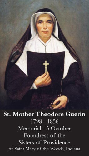 St. Mother Theodore Guerin Holy Card PC#342