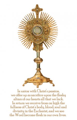 EUCHARISTIC ADORATION PRAYER CARD PC#7LARGE PRINT