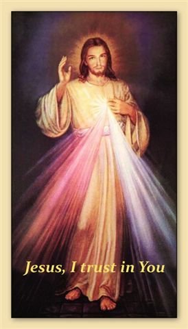 DIVINE MERCY CHAPLET CARD -LARGE PRINT PC#78L