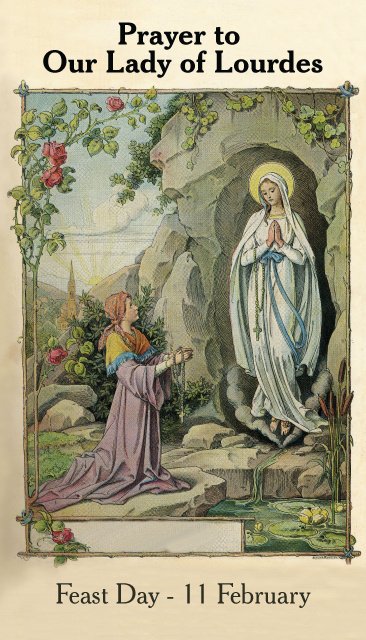 Our Lady of Lourdes Prayer Card PC#184