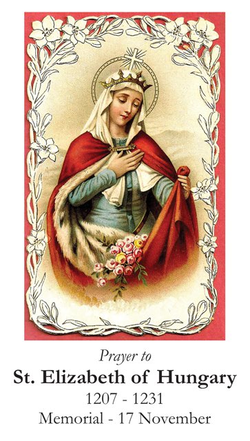 St Elizabeth Of Hungary Prayer Card Pc382 7158