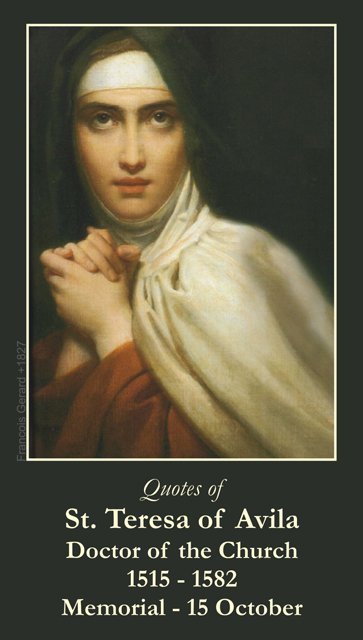 St. Teresa of Avila Prayer Card PC#66