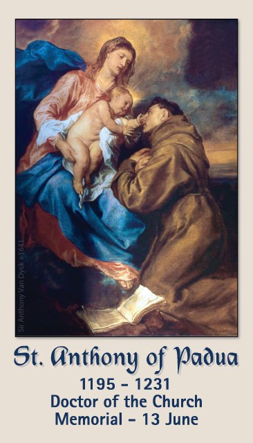 ST. ANTHONY PRAYER CARD #91