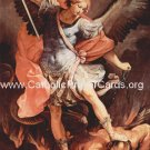 JUMBO 4x6 inches *BILINGUAL* St. Michael Prayer (Latin/English)   PC#445J