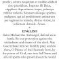 JUMBO 4x6 inches *BILINGUAL* St. Michael Prayer (Latin/English) PC#445J
