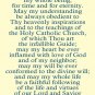 Holy Spirit Prayer for Enlightenment Card PC# 674