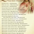 Litany of the Sacred Heart of Jesus Prayer Card PC-725 Litany of the Sacred Heart of Jesus Prayer Card PC-725