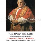 Special Limited Edition Collector's Series Commemorative Pope John XXIII Prayer Card  PC#192