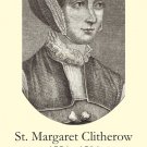 St. Margaret Clitherow Prayer Card PC#768