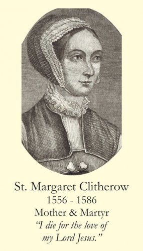 St. Margaret Clitherow Prayer Card PC#768