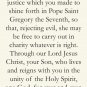 Pope Saint Gregory VII Prayer Card PC#772