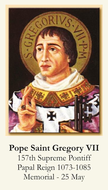 Pope Saint Gregory VII Prayer Card PC#772