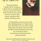 St. Padre Pio Healing Prayer Card PC-862