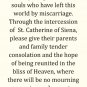 St. Catherine of Siena Healing After Miscarriage Prayer Card PC-869