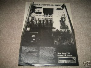 Sony ST-5000SW Stereo Tuner Ad from 1968, Rare!