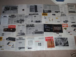CARVER Ad Archive CD with 26 Ads,brochures,RARE ONES!